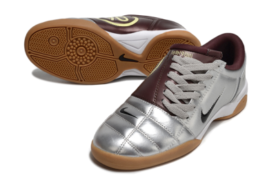 Men's Nike Total 90 II IC Football Shoes - Silver/Black/White