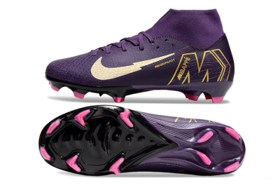 Men's Nike Air Zoom Mercurial Superfly 10 Academy FG Football Boots - Purple/White/Gold