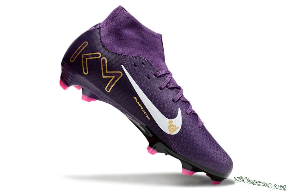 Men's Nike Air Zoom Mercurial Superfly 10 Academy FG Football Boots - Purple/White/Gold 4