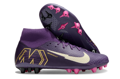 Men's Nike Air Zoom Mercurial Superfly 10 Academy AG Football Boots - Purple/White/Gold
