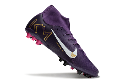 Men's Nike Air Zoom Mercurial Superfly 10 Academy AG Football Boots - Purple/White/Gold