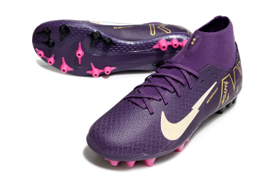 Men's Nike Air Zoom Mercurial Superfly 10 Academy AG Football Boots - Purple/White/Gold