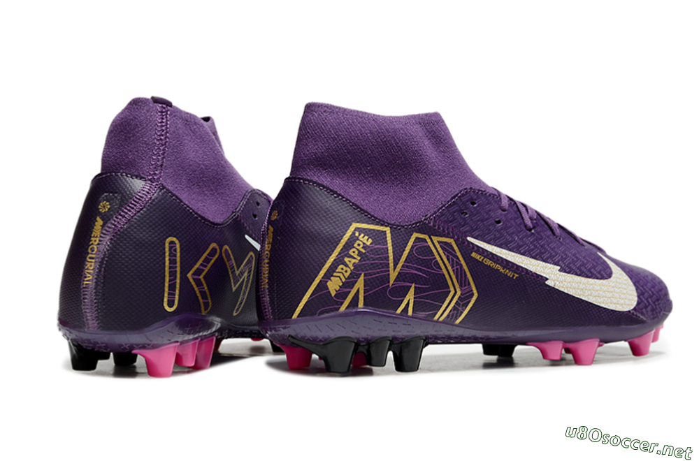 Men's Nike Air Zoom Mercurial Superfly 10 Academy AG Football Boots - Purple/White/Gold 6