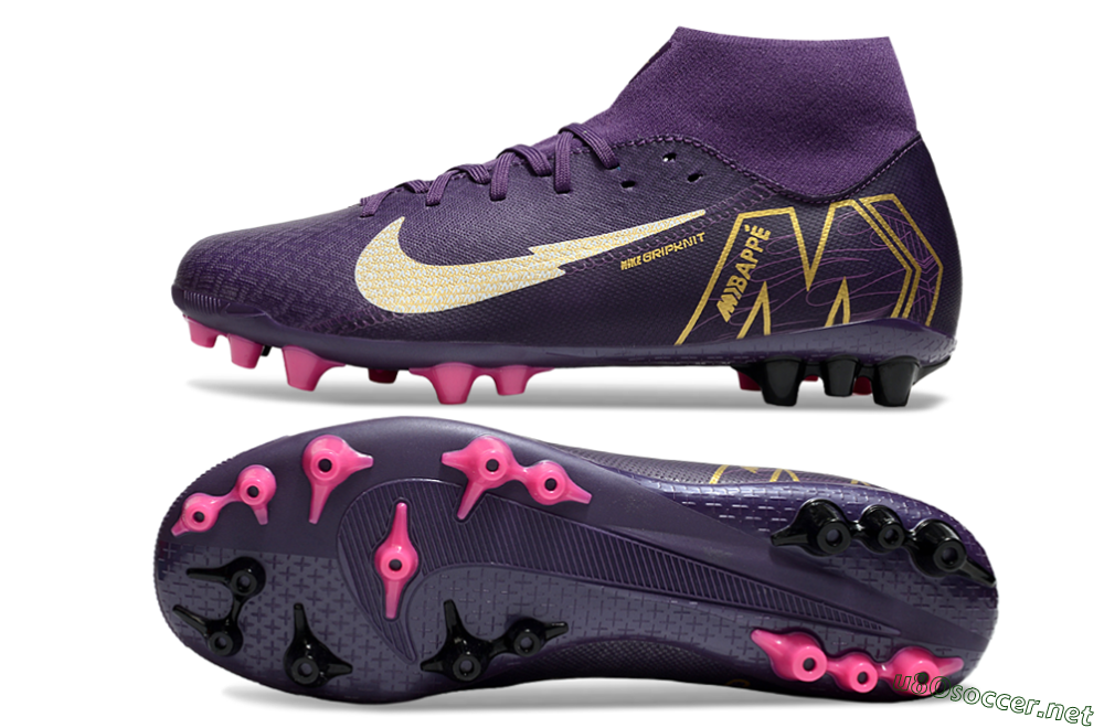 Men's Nike Air Zoom Mercurial Superfly 10 Academy AG Football Boots - Purple/White/Gold 1