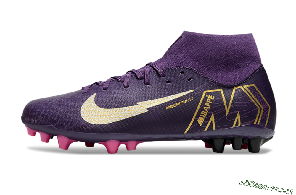 Men's Nike Air Zoom Mercurial Superfly 10 Academy AG Football Boots - Purple/White/Gold 0