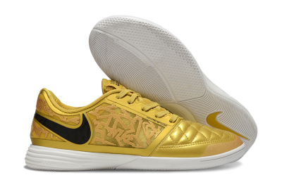 Men's Nike Lunar Gato 2 IC Football Shoes - Gold/Black/White