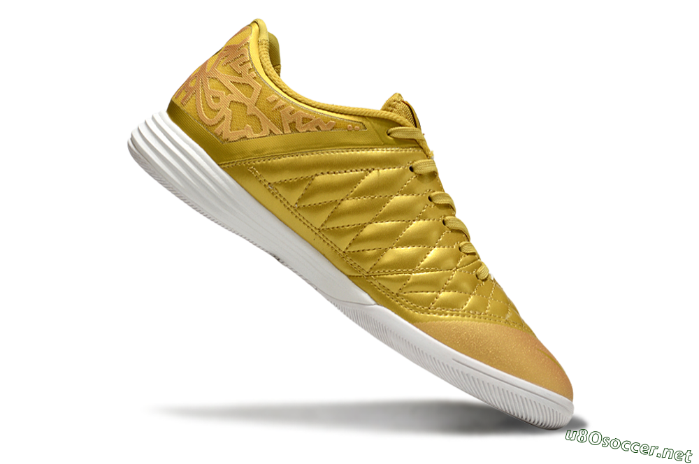 Men's Nike Lunar Gato 2 IC Football Shoes - Gold/Black/White 4