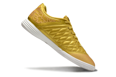 Men's Nike Lunar Gato 2 IC Football Shoes - Gold/Black/White
