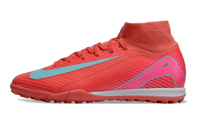 Unisex Nike Air Zoom Mercurial Superfly 10 Elite TF Football Shoes - Red/Jade/Pink