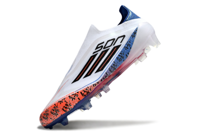 Men's Adidas F50 Elite Laceless FG Football Boots - White/Red/Blue
