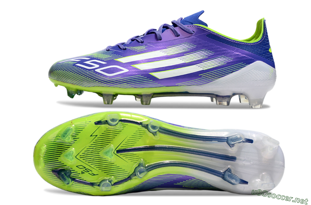 Men's Adidas F50 Elite FG Football Boots - Purple/Yellow/White 1
