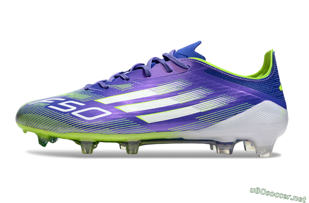 Men's Adidas F50 Elite FG Football Boots - Purple/Yellow/White 0
