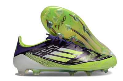 Men's Adidas F50 Elite FG Football Boots - Purple/Yellow/White