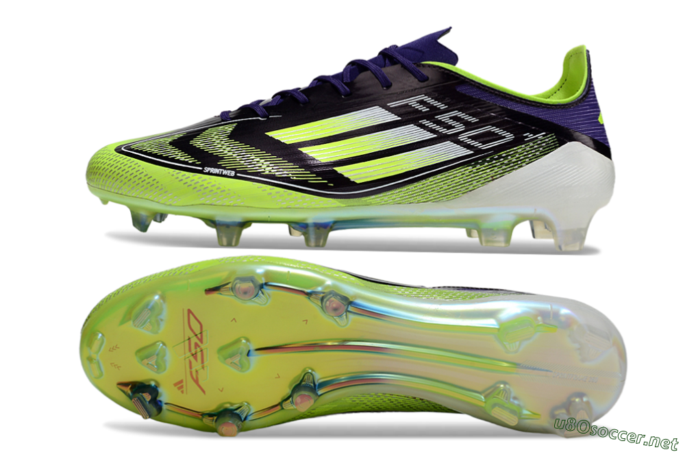 Men's Adidas F50 Elite FG Football Boots - Purple/Yellow/White 1
