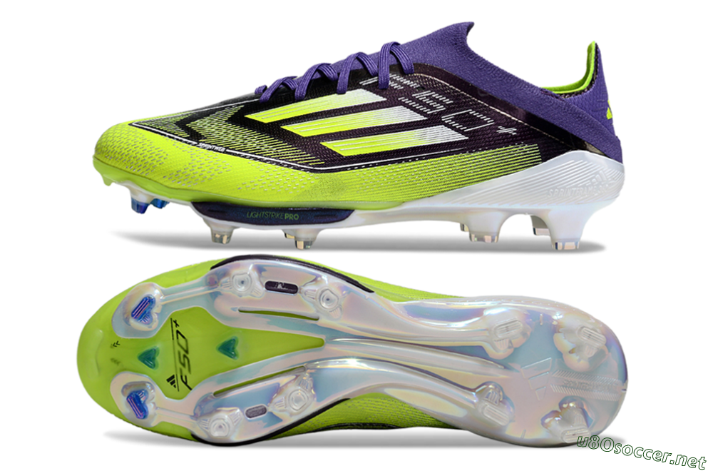 Men's Adidas F50+ Elite Lightstrike Pro FG Football Boots - Purple/Yellow/White 1