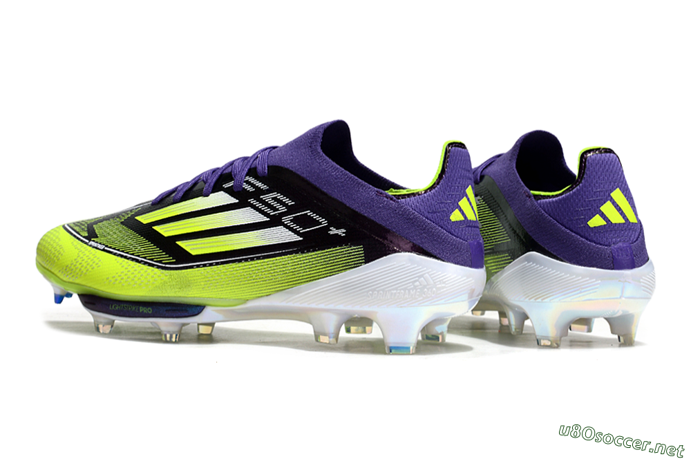 Men's Adidas F50+ Elite Lightstrike Pro FG Football Boots - Purple/Yellow/White 6