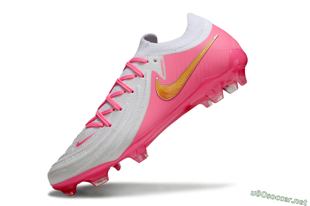 Men's Nike Phantom GX Elite FG Football Boots - White/Pink/Gold 5