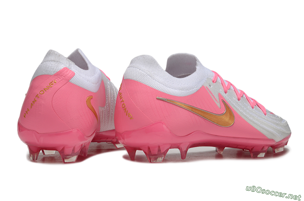 Men's Nike Phantom GX Elite FG Football Boots - White/Pink/Gold 6