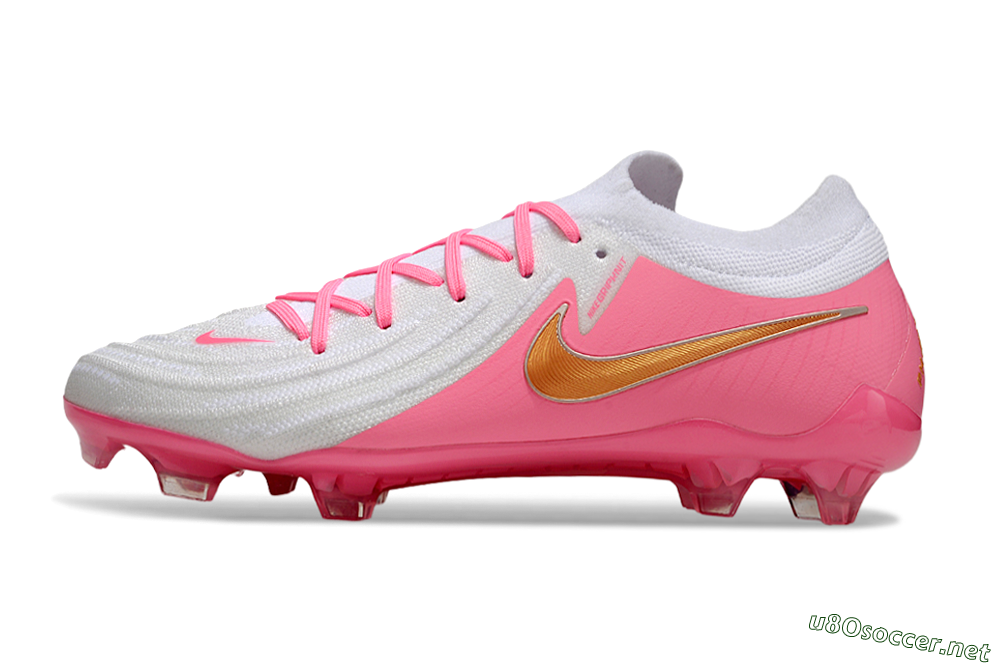 Men's Nike Phantom GX Elite FG Football Boots - White/Pink/Gold 0