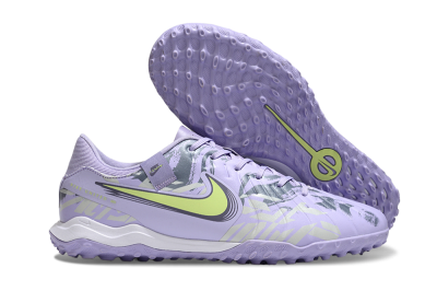 Men's Nike Tiempo Legend 10 Academy TF Football Shoes - Purple/Yellow/White