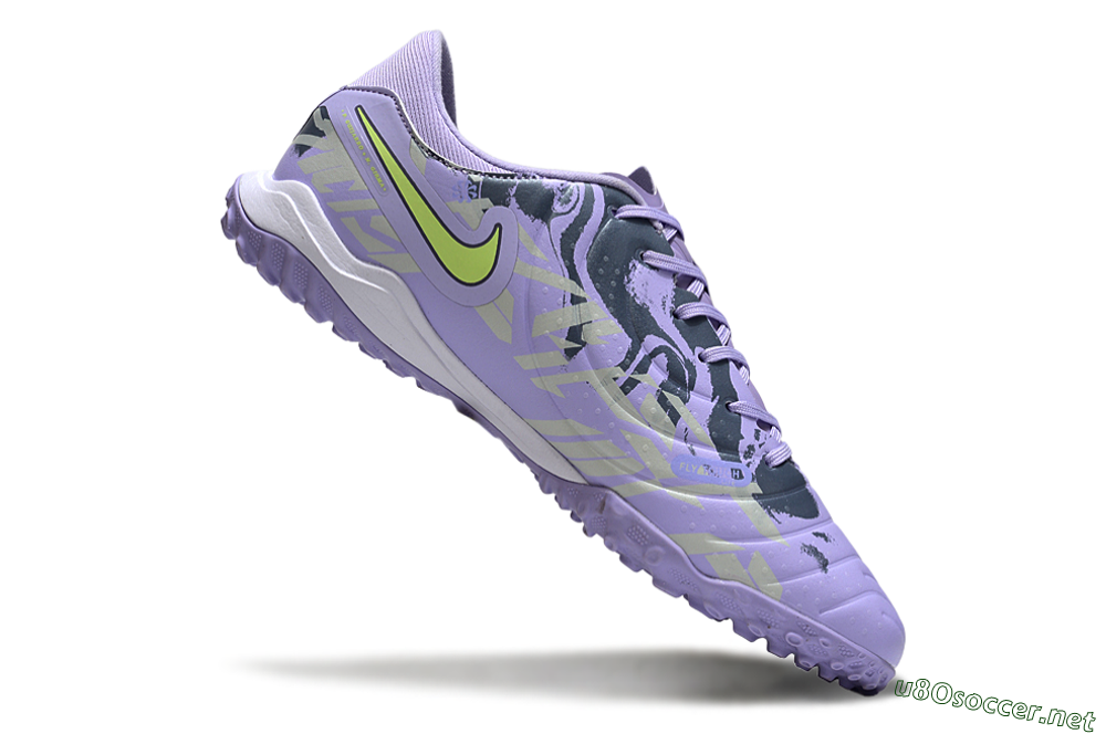 Men's Nike Tiempo Legend 10 Academy TF Football Shoes - Purple/Yellow/White 4