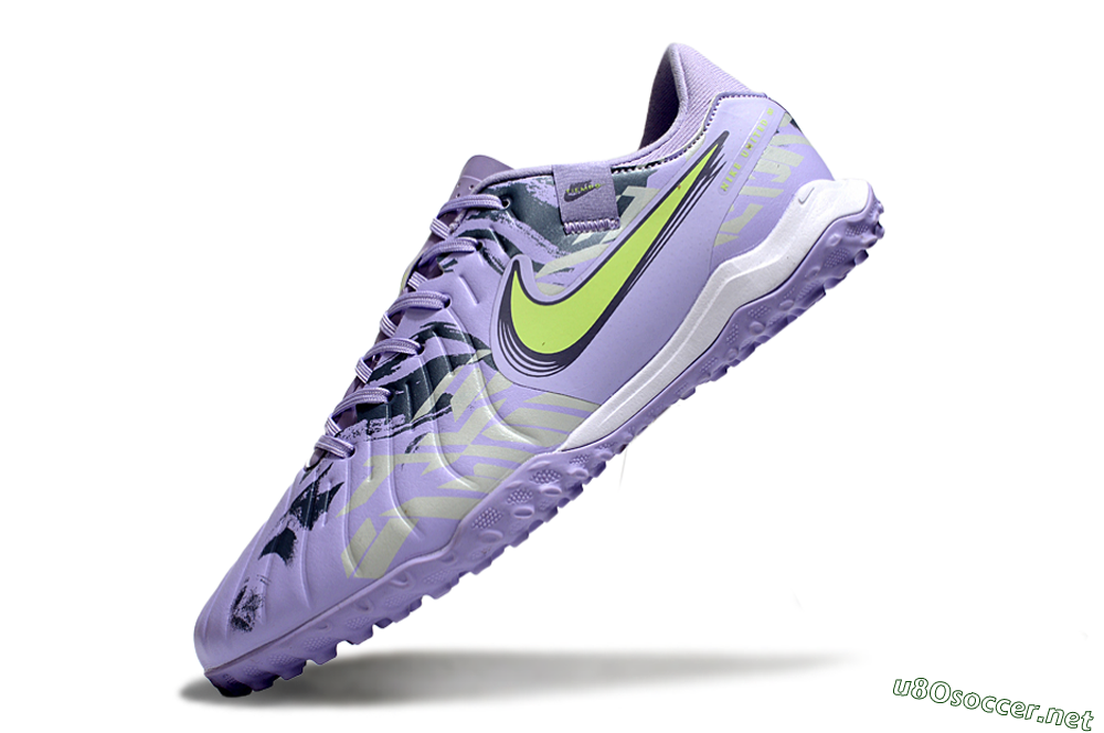 Men's Nike Tiempo Legend 10 Academy TF Football Shoes - Purple/Yellow/White 5