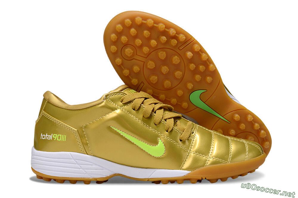 Unisex Nike Total 90 II TF Football Shoes - Gold/Yellow/White 2