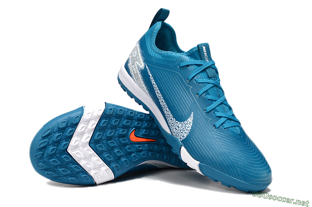 Unisex Nike Air Zoom Mercurial Vapor 16 Pro TF Football Shoes - Blue/White 4