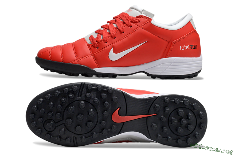 Unisex Nike Total 90 II TF Football Shoes - Red/White/Black 1