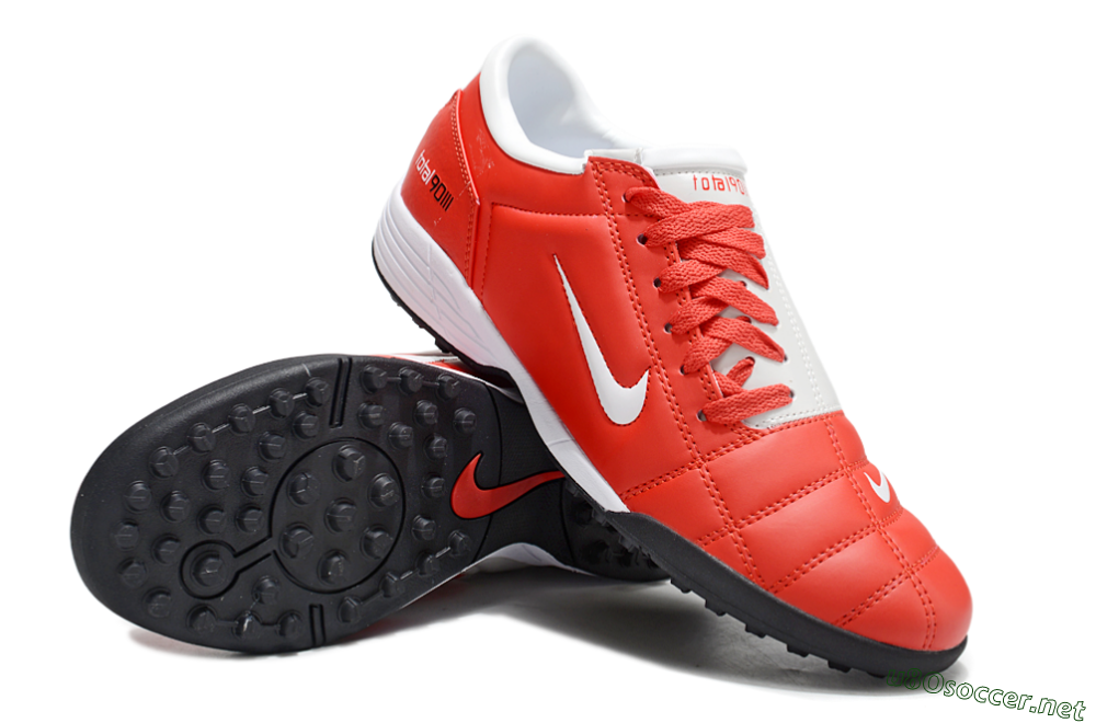 Unisex Nike Total 90 II TF Football Shoes - Red/White/Black 3