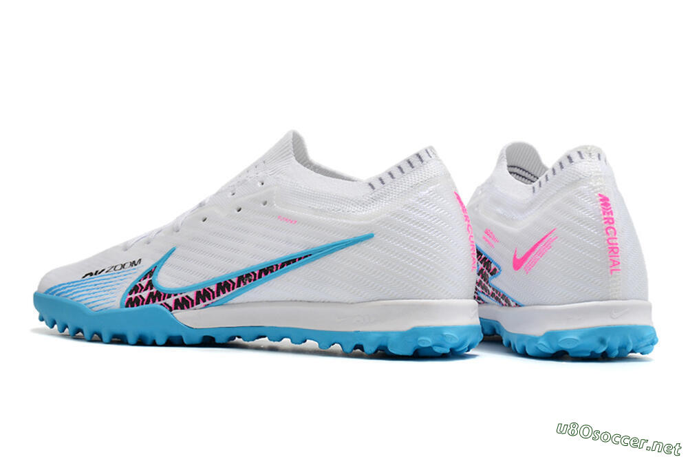 Unisex Nike Air Zoom Mercurial Vapor 16 Elite TF Football Shoes - White/Red/Blue 4