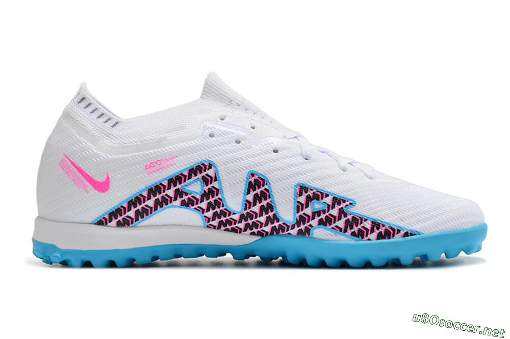 Unisex Nike Air Zoom Mercurial Vapor 16 Elite TF Football Shoes - White/Red/Blue 5