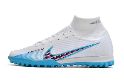 Unisex Nike Air Zoom Mercurial Superfly 10 Elite TF Football Shoes - White/Blue/Red