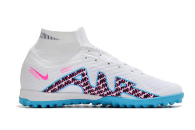 Unisex Nike Air Zoom Mercurial Superfly 10 Elite TF Football Shoes - White/Blue/Red