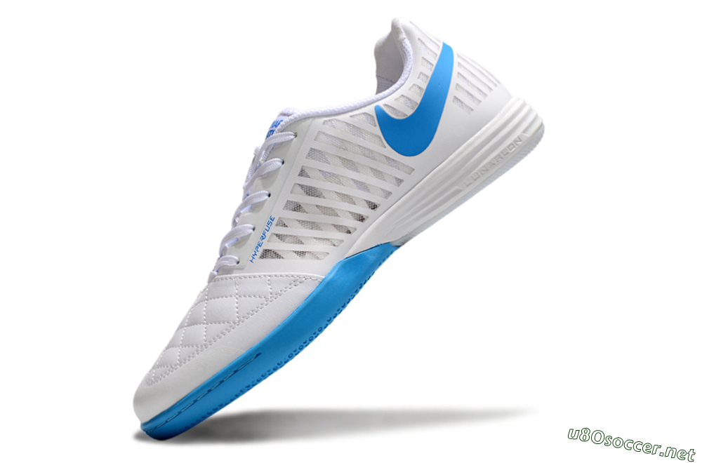 Unisex Nike Lunar Gato 2 IC Football Shoes - White/Blue 6