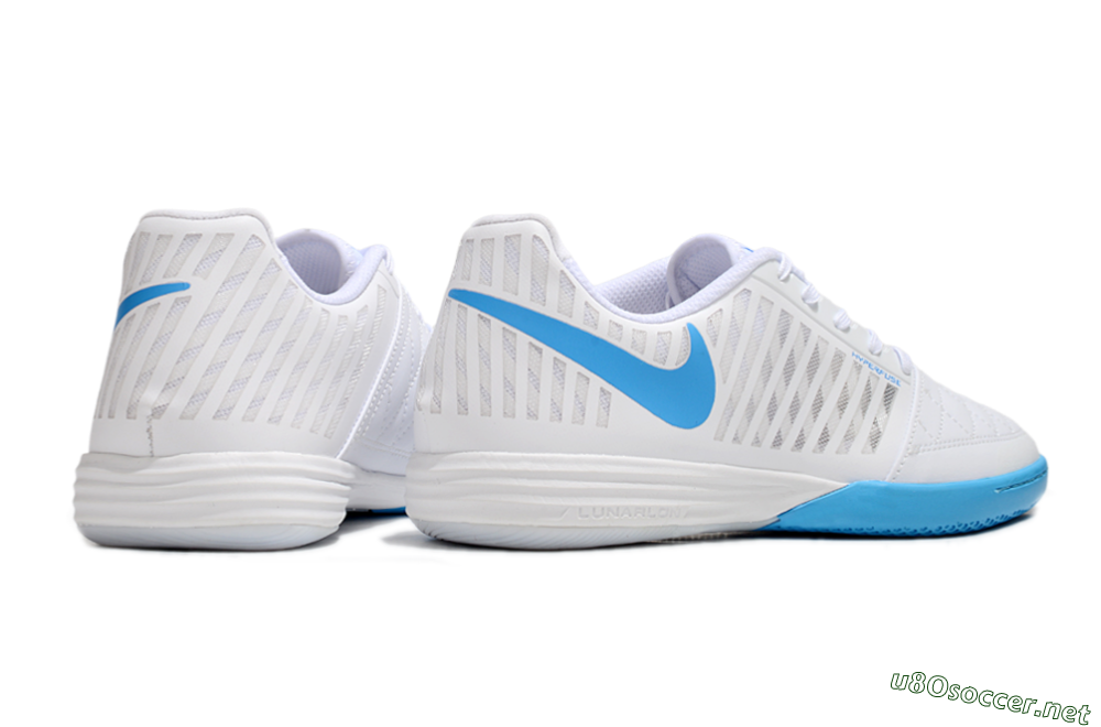 Unisex Nike Lunar Gato 2 IC Football Shoes - White/Blue 7