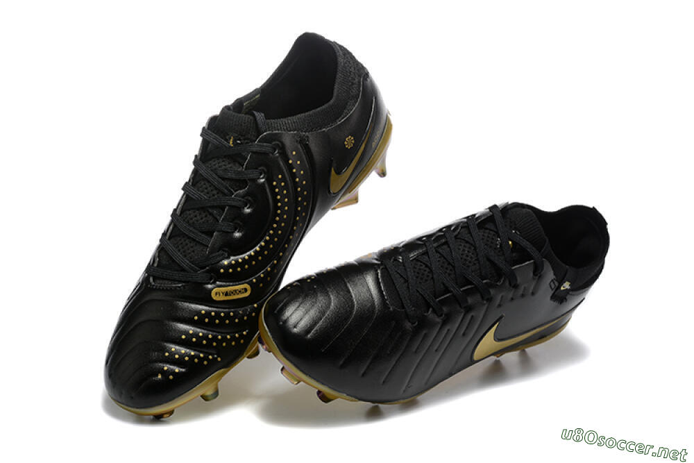 Men's Nike Tiempo Legend 10 Elite FG Football Boots - Black/Gold 6