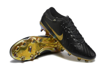 Men's Nike Tiempo Legend 10 Elite FG Football Boots - Black/Gold