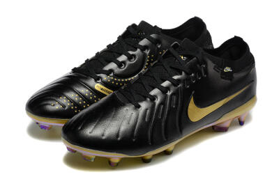 Men's Nike Tiempo Legend 10 Elite FG Football Boots - Black/Gold