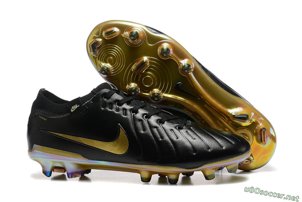 Men's Nike Tiempo Legend 10 Elite FG Football Boots - Black/Gold 2
