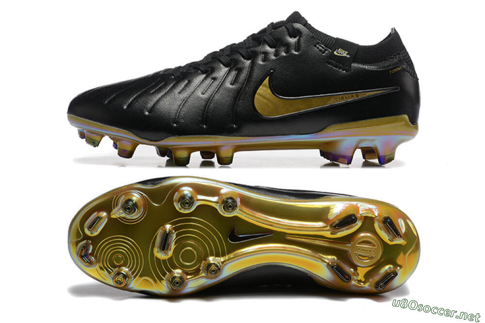 Men's Nike Tiempo Legend 10 Elite FG Football Boots - Black/Gold 1
