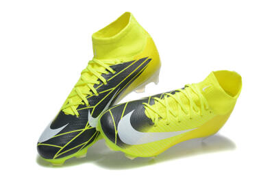 Men's Nike Air Zoom Mercurial Superfly 10 Elite FG Football Boots - Yellow/Black/White