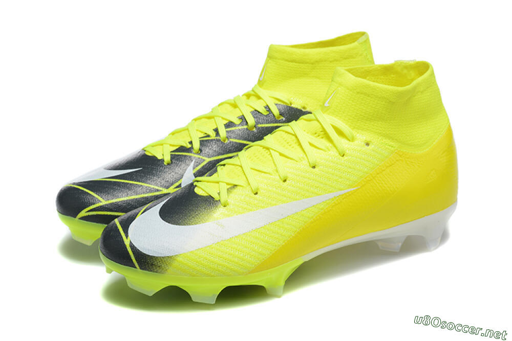 Men's Nike Air Zoom Mercurial Superfly 10 Elite FG Football Boots - Yellow/Black/White 5