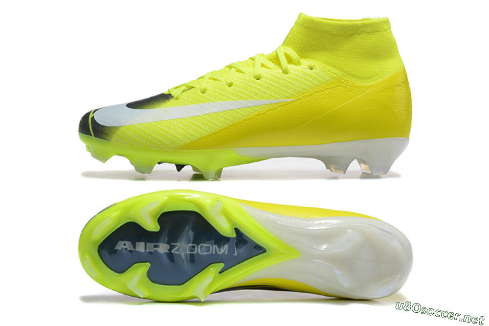 Men's Nike Air Zoom Mercurial Superfly 10 Elite FG Football Boots - Yellow/Black/White 1