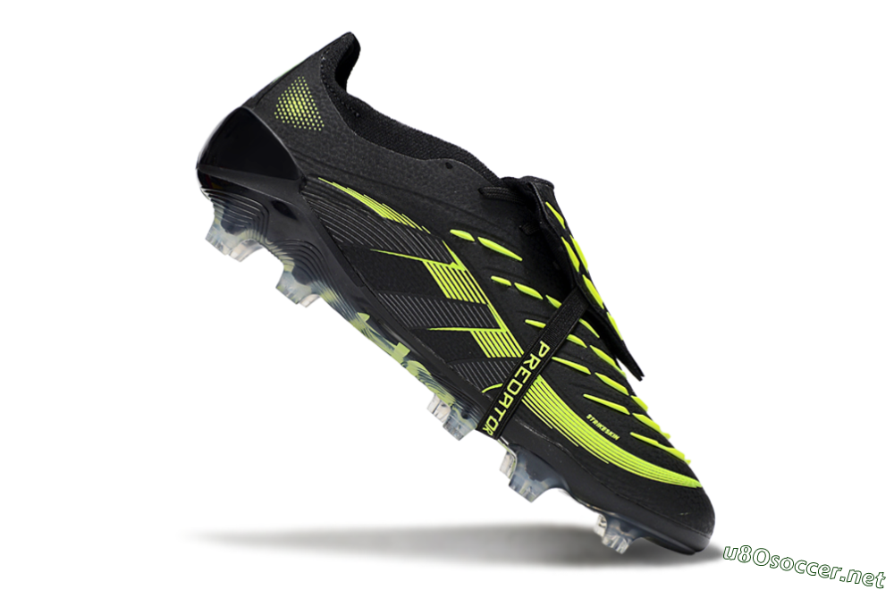 Unisex Adidas Predator 25 Elite Foldover Tongue FG Football Boots - Black/Yellow 4