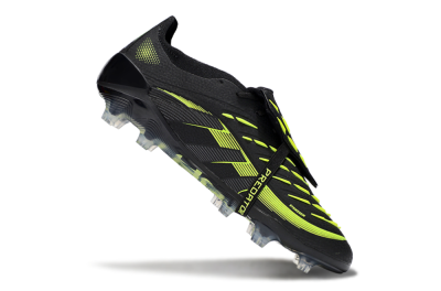 Unisex Adidas Predator 25 Elite Foldover Tongue FG Football Boots - Black/Yellow