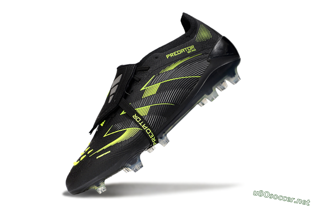 Unisex Adidas Predator 25 Elite Foldover Tongue FG Football Boots - Black/Yellow 5