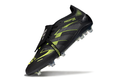 Unisex Adidas Predator 25 Elite Foldover Tongue FG Football Boots - Black/Yellow