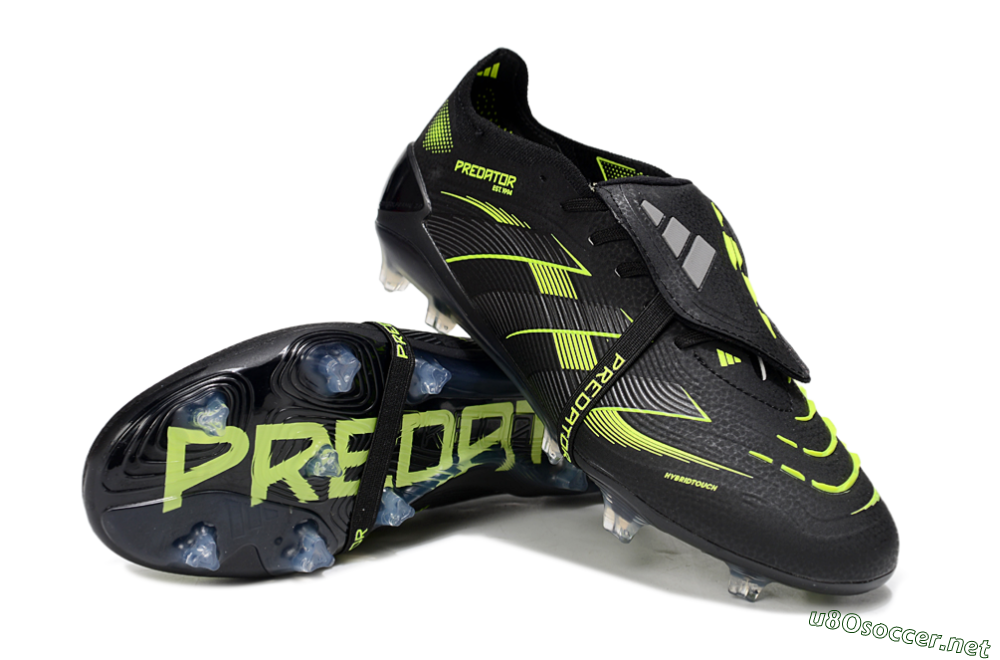 Unisex Adidas Predator 25 Elite Foldover Tongue FG Football Boots - Black/Yellow 3