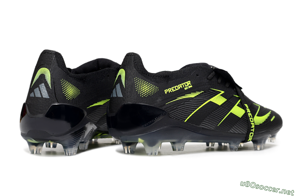 Unisex Adidas Predator 25 Elite Foldover Tongue FG Football Boots - Black/Yellow 6